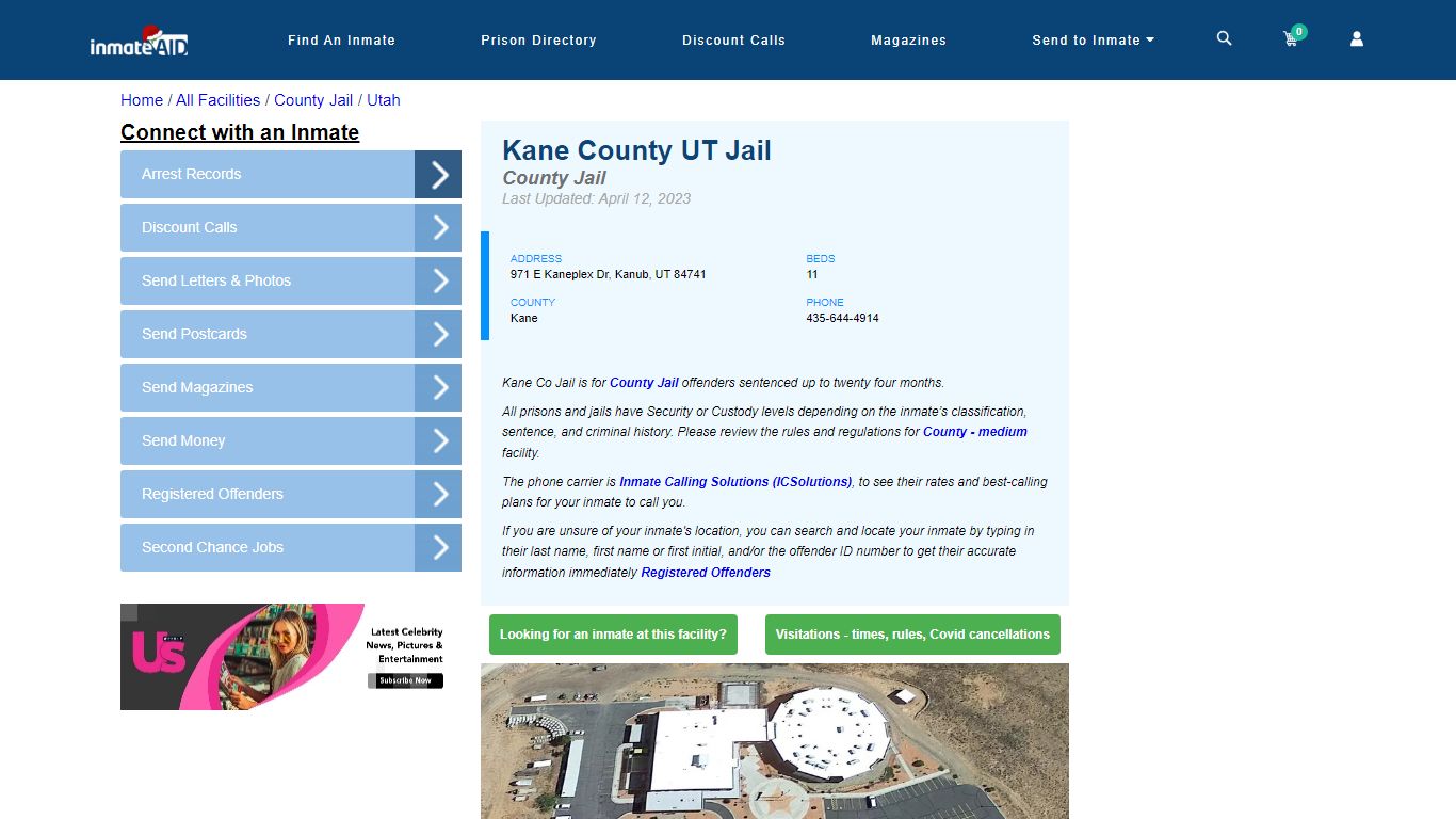 Kane County UT Jail - Inmate Locator - Kanub, UT